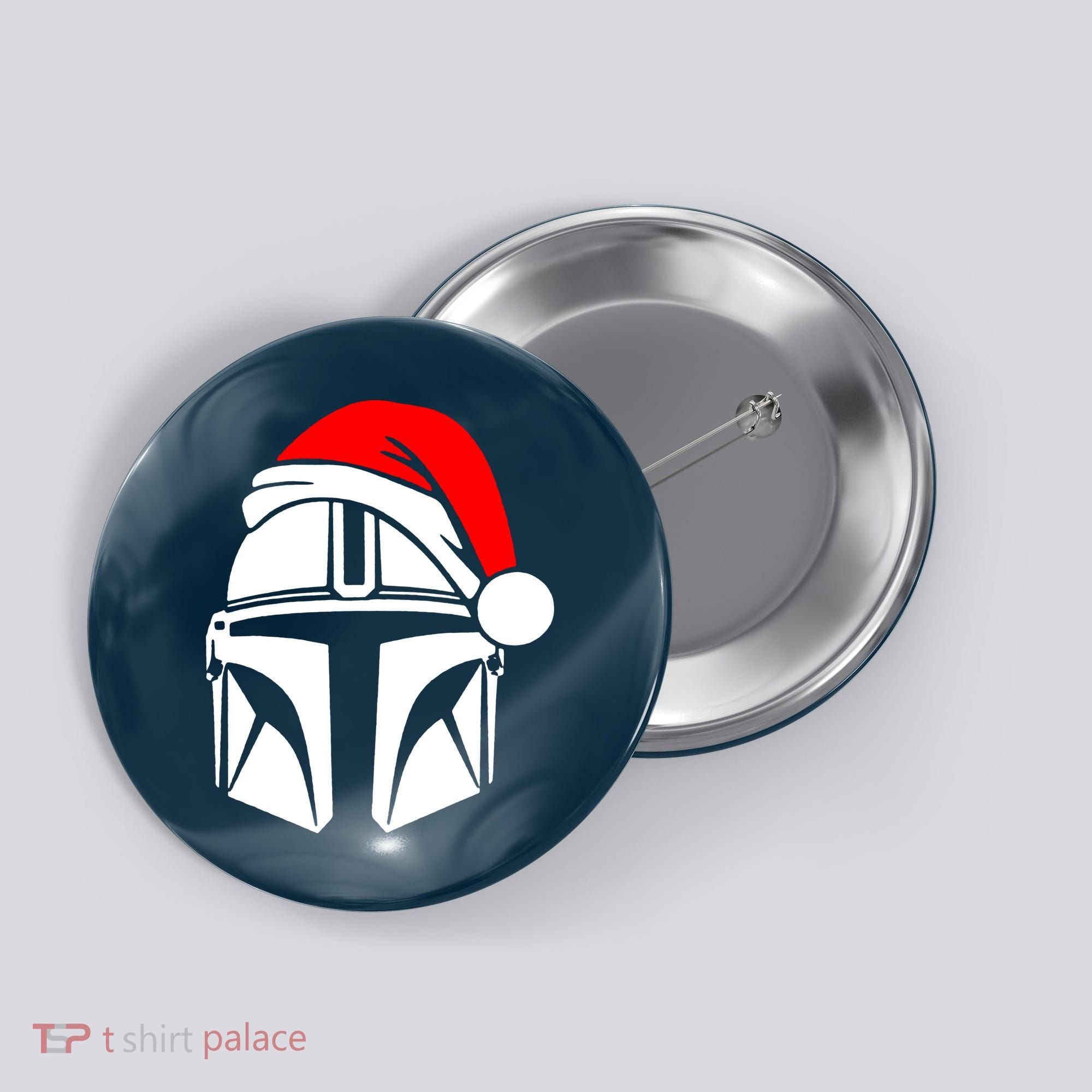 Santalorian Cool Christmas Helmet Xmas Hat Button