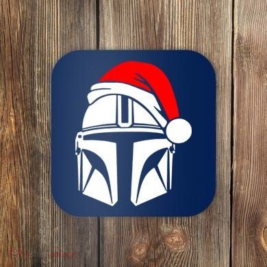 Santalorian Cool Christmas Helmet Xmas Hat Coaster