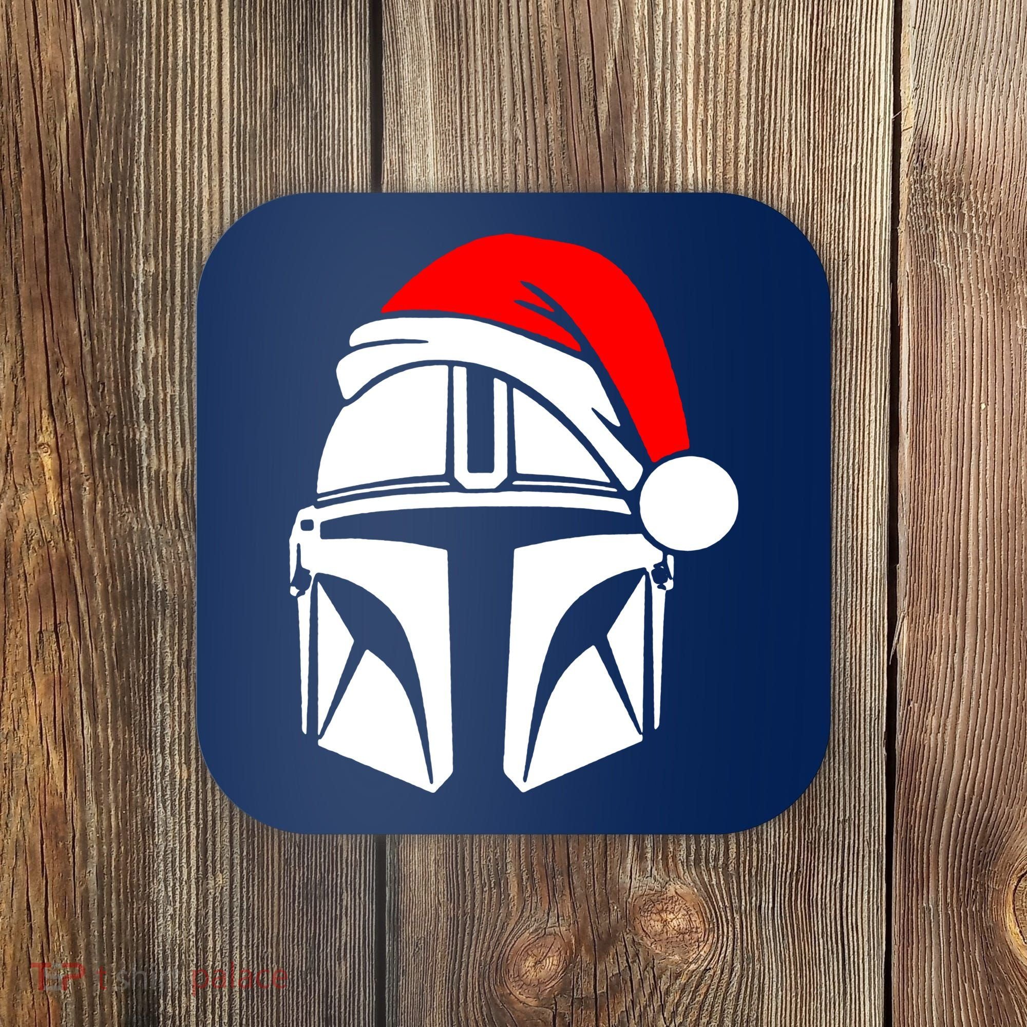 Santalorian Cool Christmas Helmet Xmas Hat Coaster