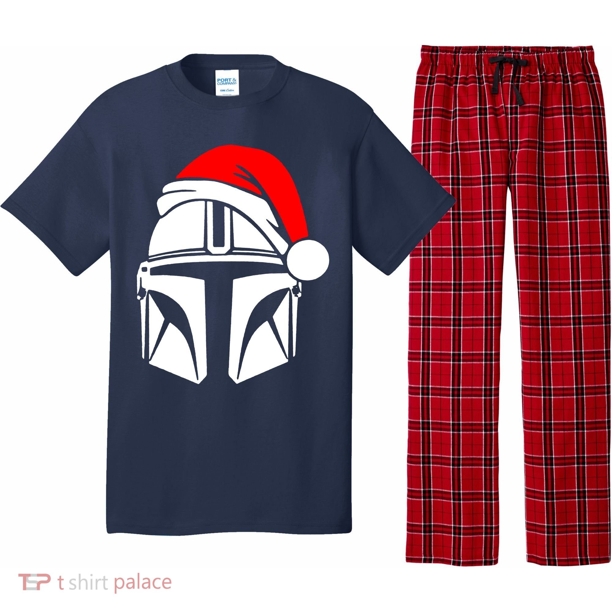 Santalorian Cool Christmas Helmet Xmas Hat Pajama Set
