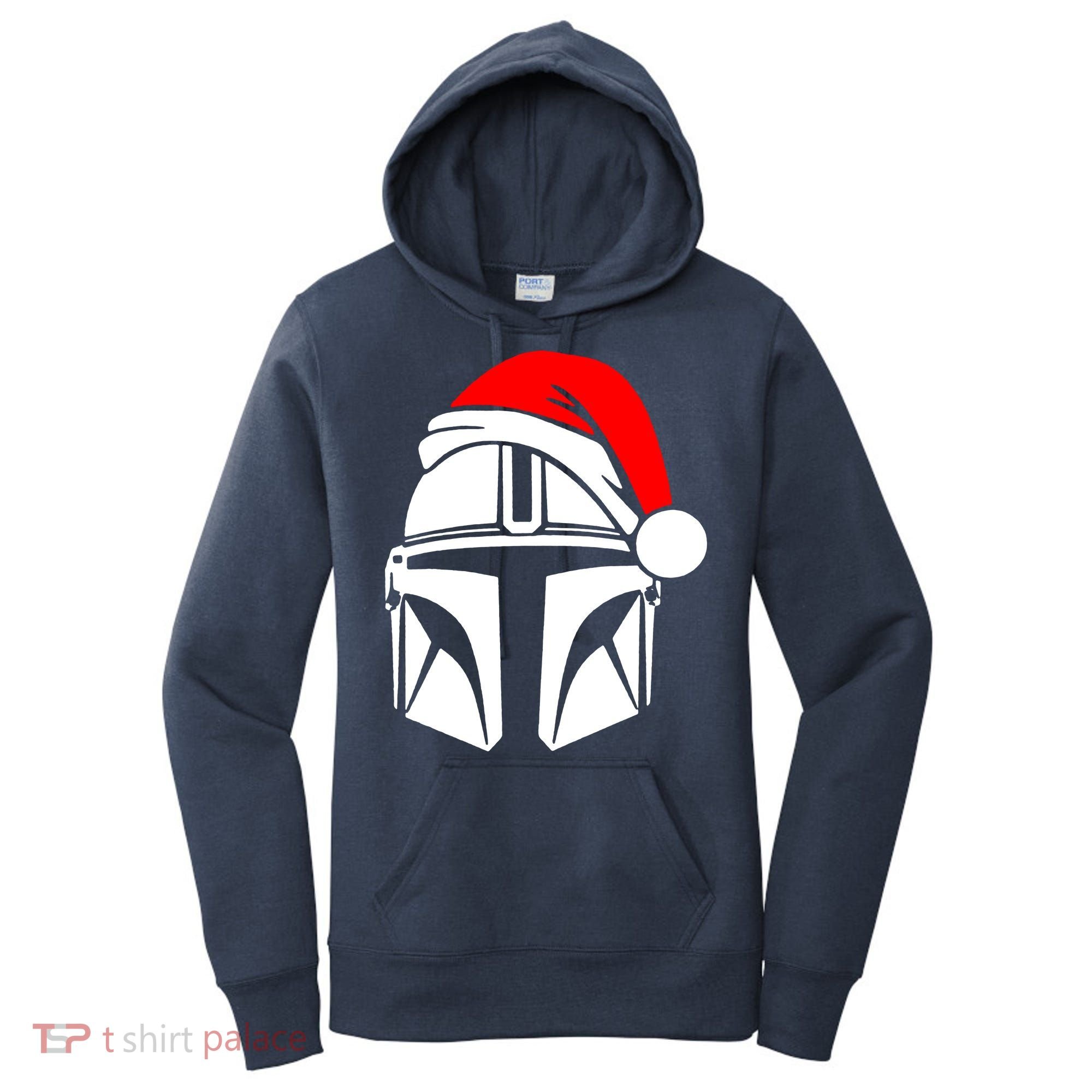 Santalorian Cool Christmas Helmet Xmas Hat Women's Hoodie