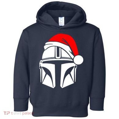 Santalorian Cool Christmas Helmet Xmas Hat Toddler Hoodie