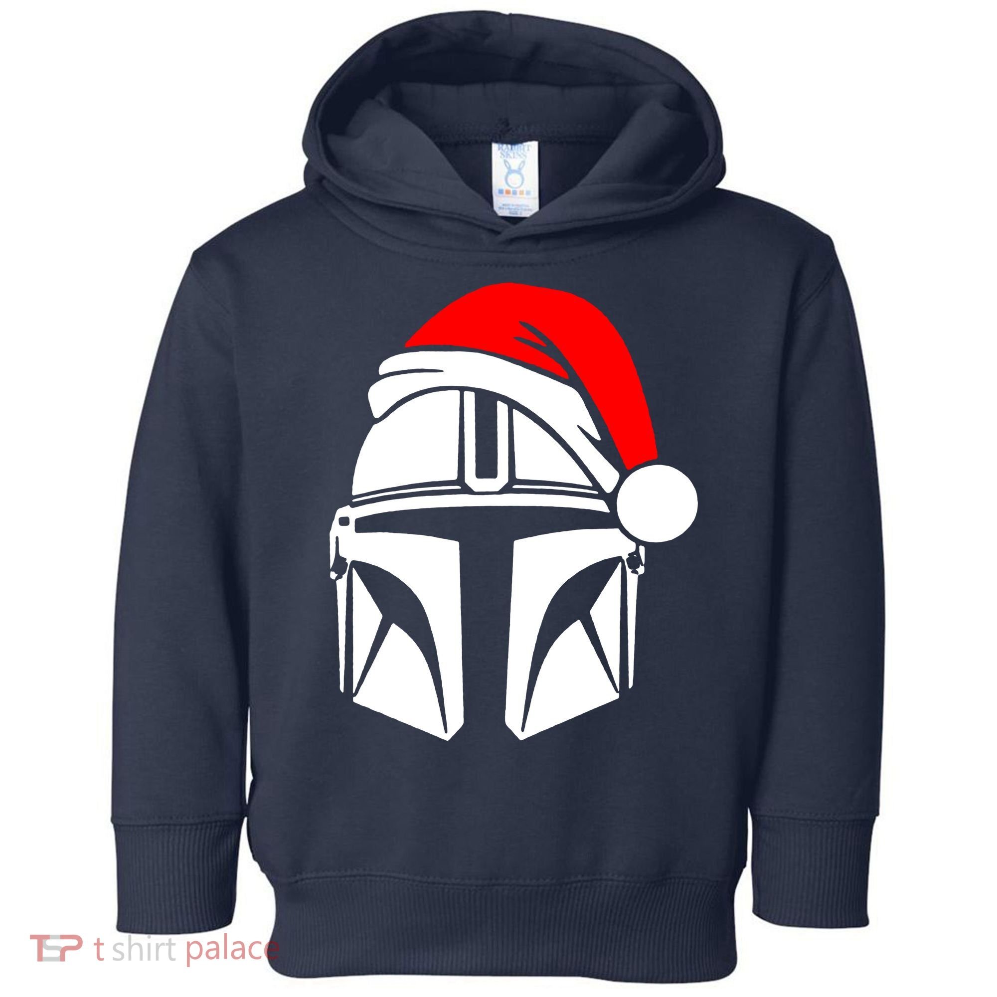Santalorian Cool Christmas Helmet Xmas Hat Toddler Hoodie