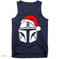 Santalorian Cool Christmas Helmet Xmas Hat Tank Top thumb 0