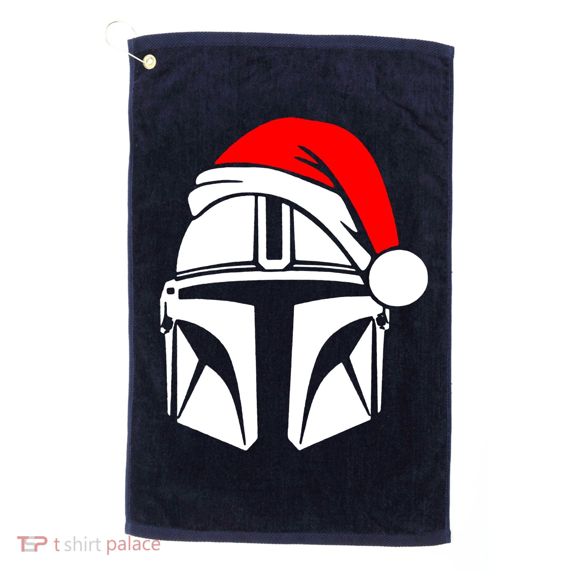 Santalorian Cool Christmas Helmet Xmas Hat Golf Towel