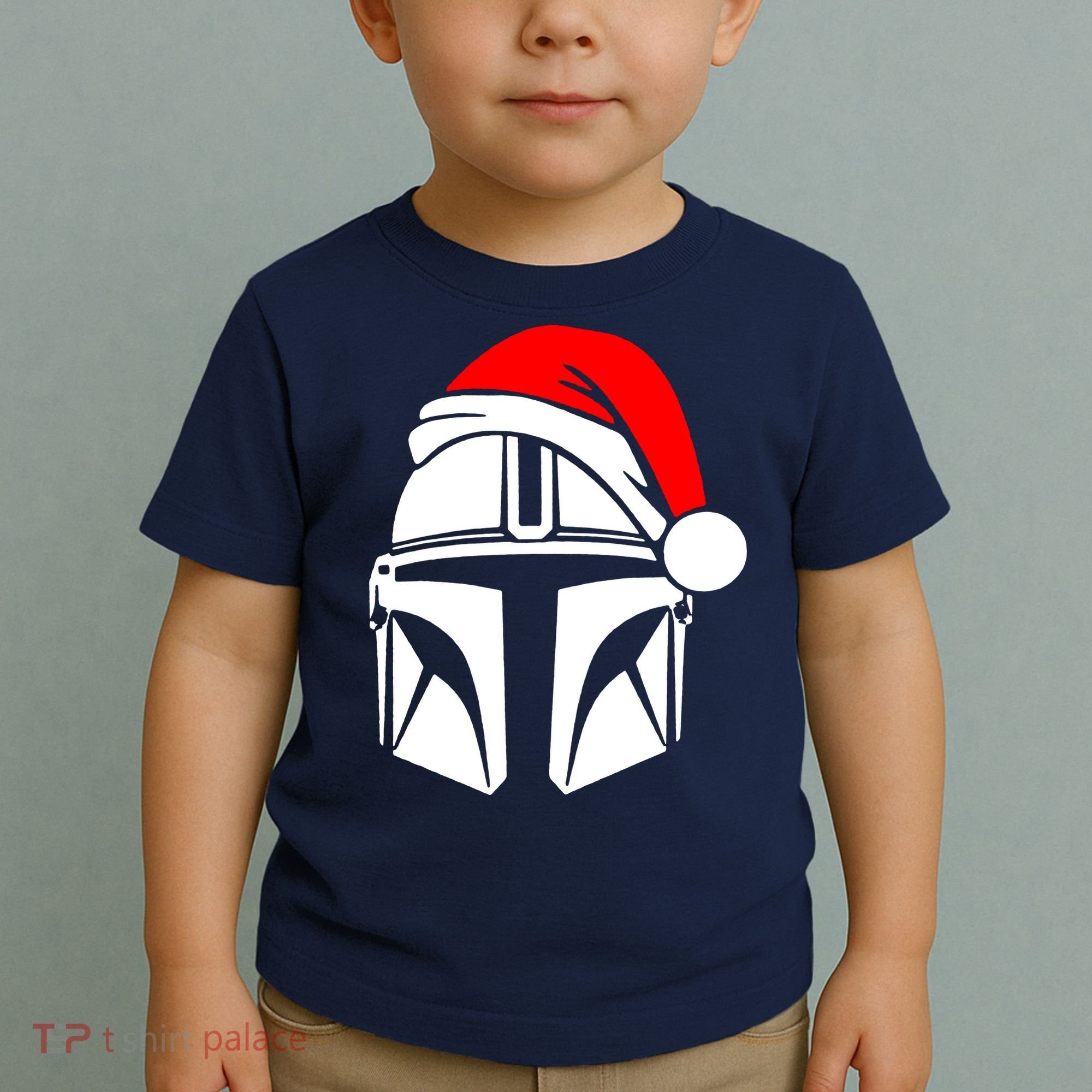 Santalorian Cool Christmas Helmet Xmas Hat Toddler T-Shirt