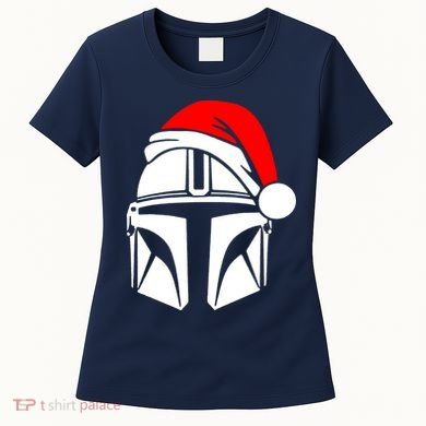 Santalorian Cool Christmas Helmet Xmas Hat Women's T-Shirt