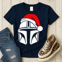 Santalorian Cool Christmas Helmet Xmas Hat Women's T-Shirt thumb 3