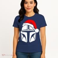 Santalorian Cool Christmas Helmet Xmas Hat Women's T-Shirt thumb 4