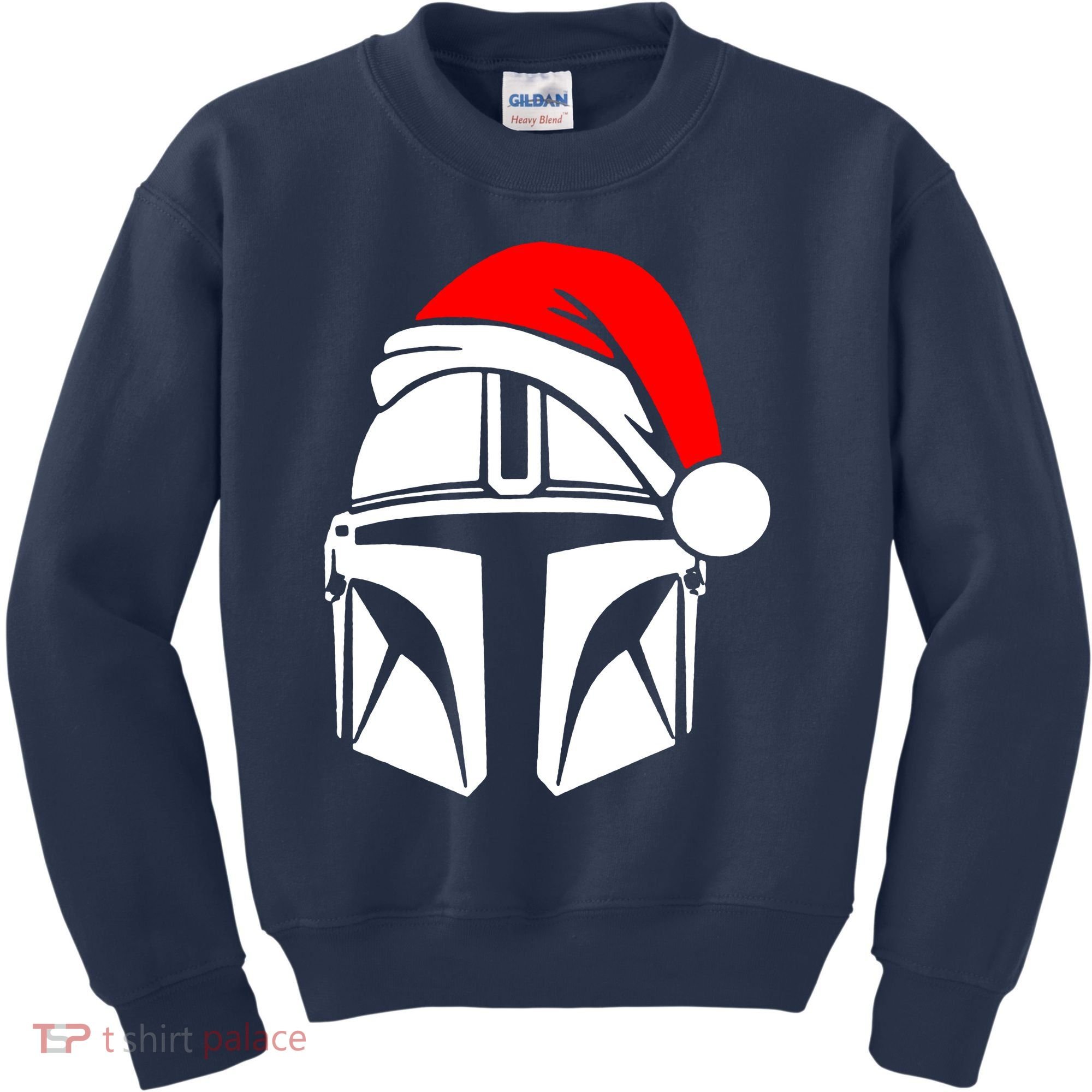 Santalorian Cool Christmas Helmet Xmas Hat Kids Sweatshirt