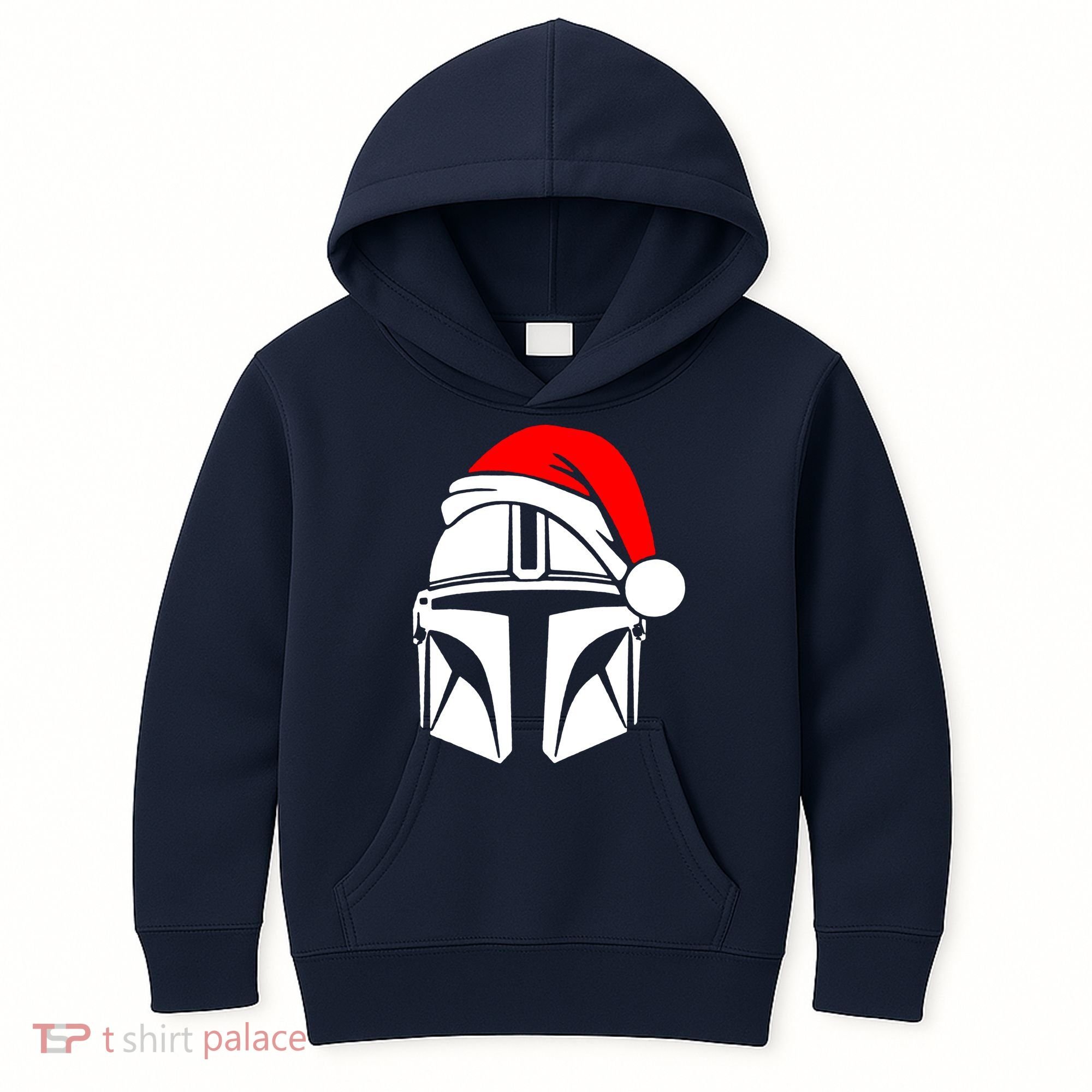 Santalorian Cool Christmas Helmet Xmas Hat Kids Hoodie