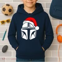 Santalorian Cool Christmas Helmet Xmas Hat Kids Hoodie thumb 2