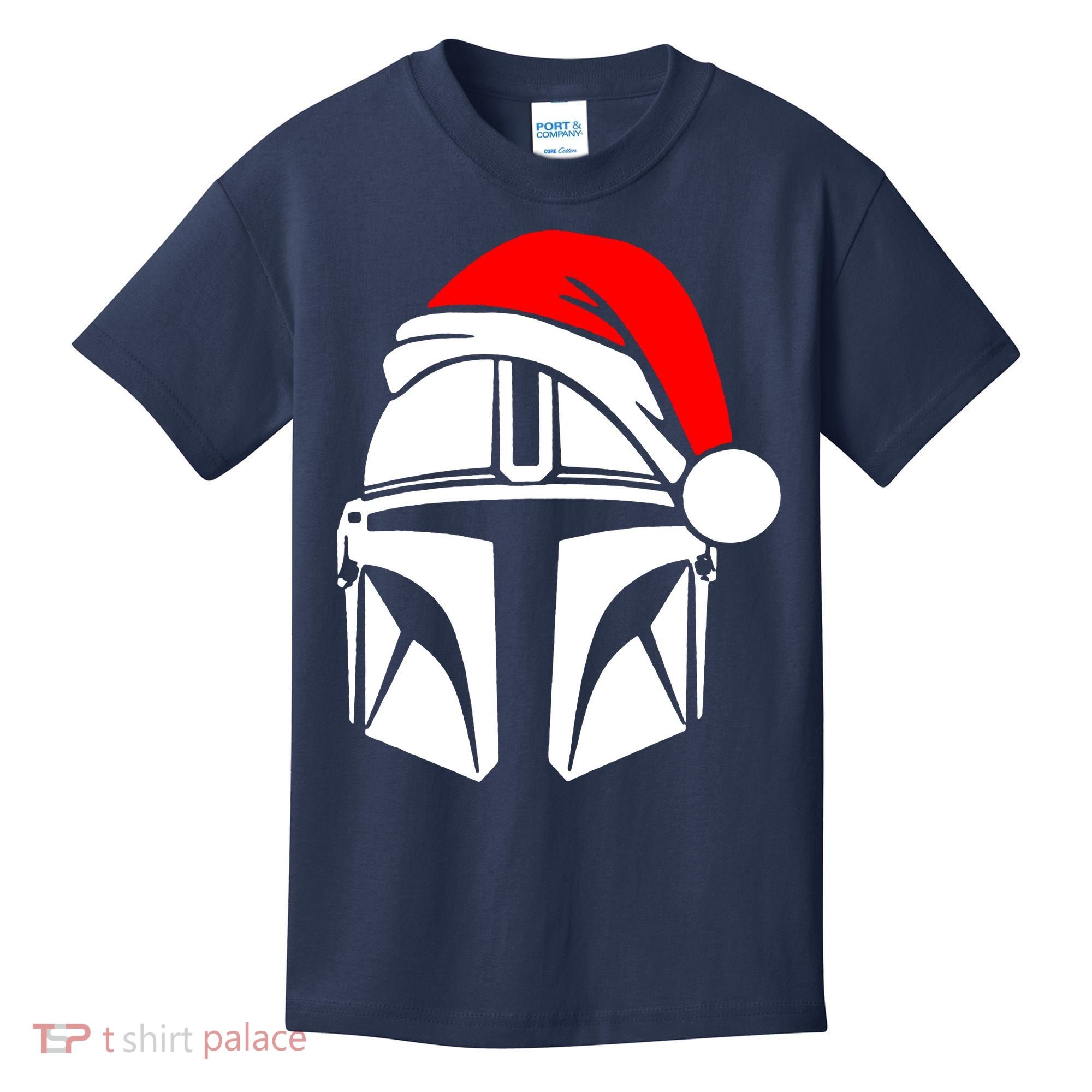 Santalorian Cool Christmas Helmet Xmas Hat Kids T-Shirt