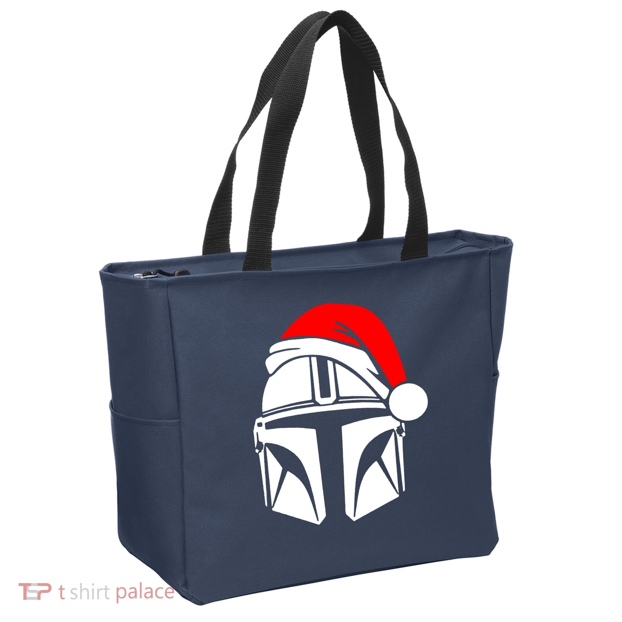 Santalorian Cool Christmas Helmet Xmas Hat Tote Bag