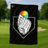Snow Cone Catch Softball & Baseball Snowcone Golf Towel thumb 1