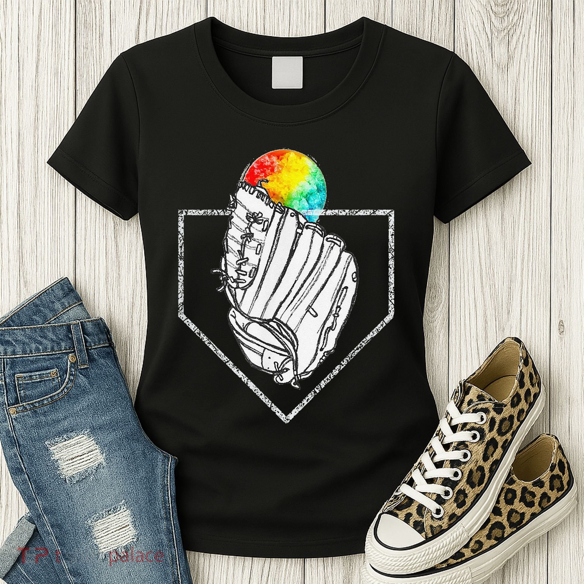 Snow Cone Catch Softball & Baseball Snowcone Women's T-Shirt