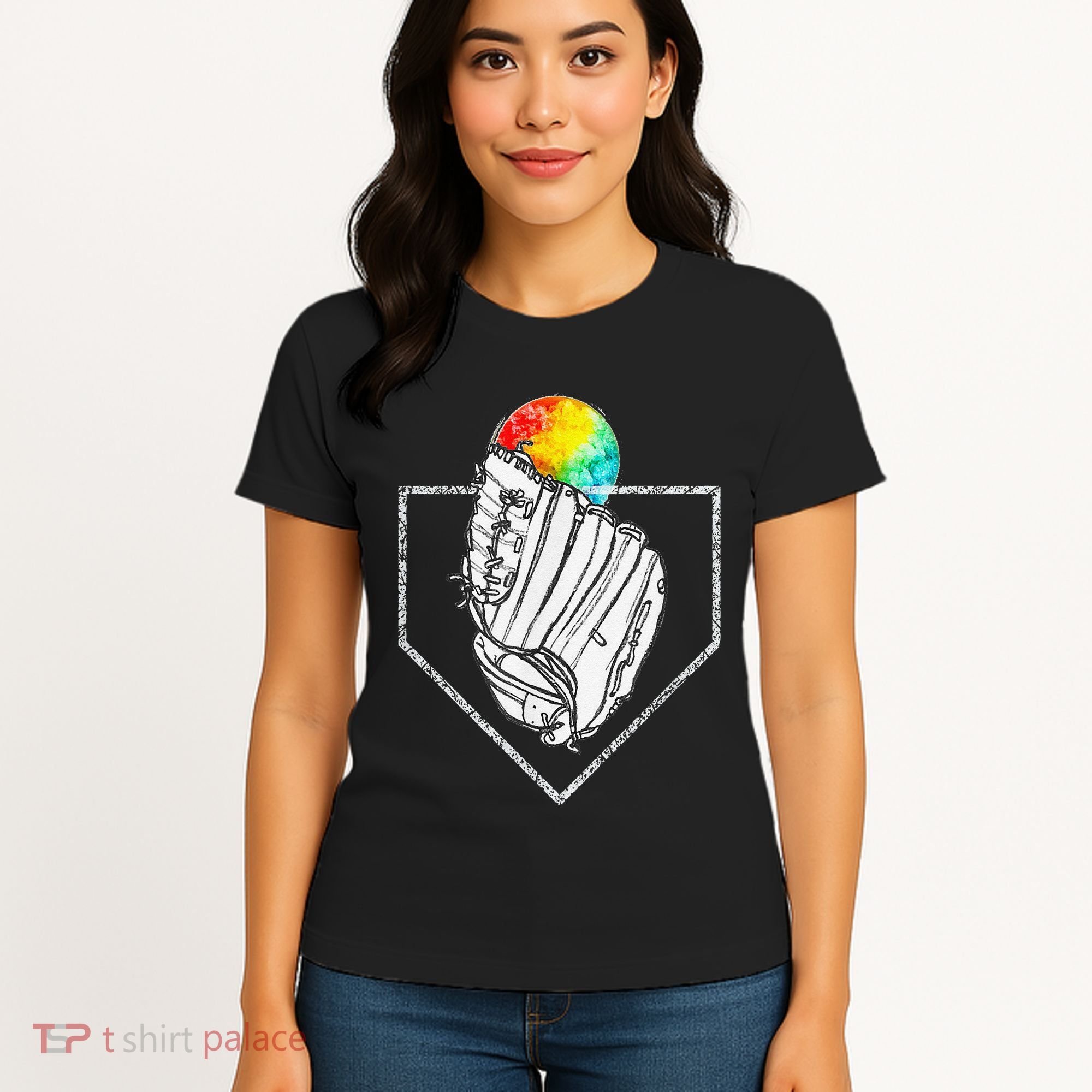 Snow Cone Catch Softball & Baseball Snowcone Women's T-Shirt