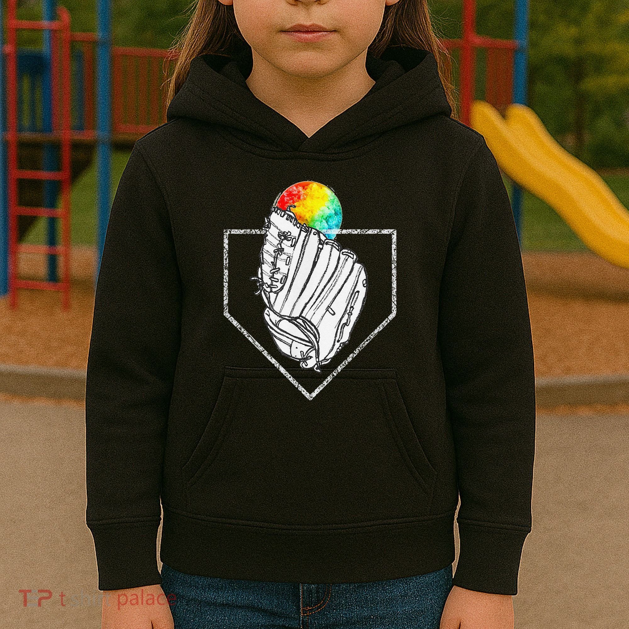 Snow Cone Catch Softball & Baseball Snowcone Kids Hoodie