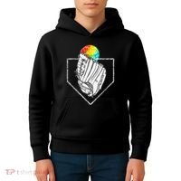 Snow Cone Catch Softball & Baseball Snowcone Kids Hoodie thumb 4