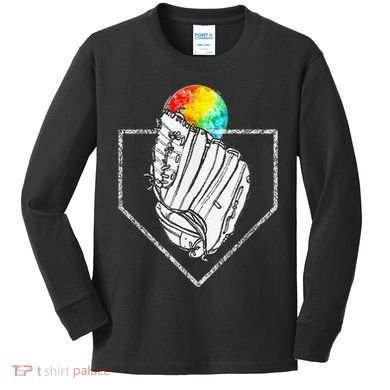 Snow Cone Catch Softball & Baseball Snowcone Kids Long Sleeve Shirt