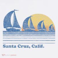 Santa Cruz Ca Sailboat Vintage 80s Sunset T-Shirt thumb 7
