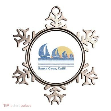 Santa Cruz Ca Sailboat Vintage 80s Sunset Ornament