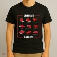 Steak Celebrate Diversity Types Of Steak Lovers T-Shirt thumb 3