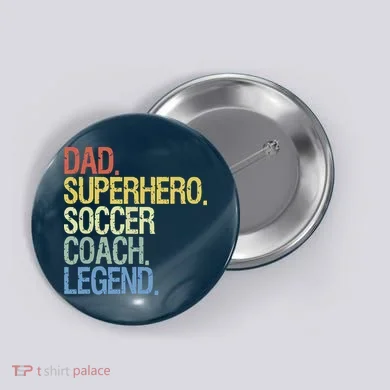Soccer Coach Dad Button