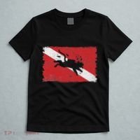 Scuba Cat Diving Flag Vintage Cats Diver Dive Funny Minimal T-Shirt thumb 5