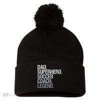 Soccer Coach Dad Pom Pom 12in Knit Beanie thumb 0