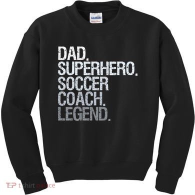 Soccer Coach Dad Kids Sweatshirt