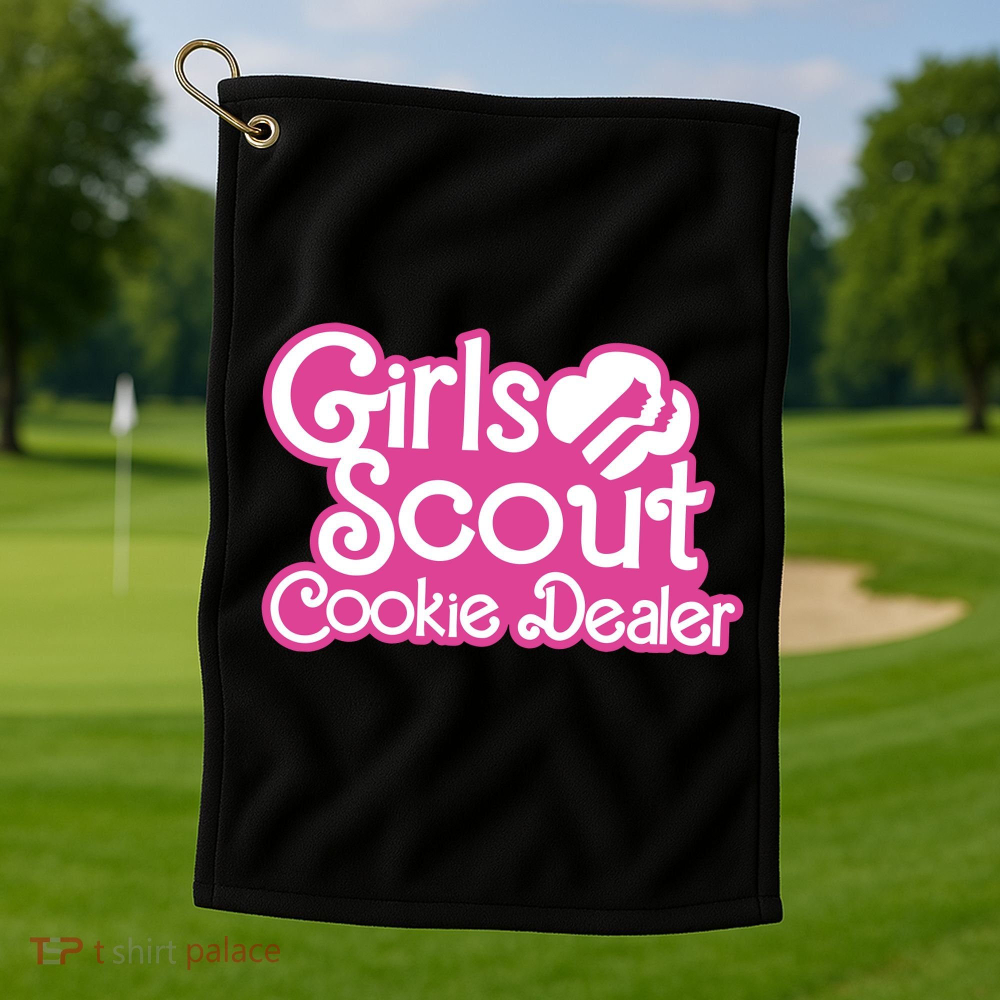 Scout Cookie Dealer Women Funny Golf Towel