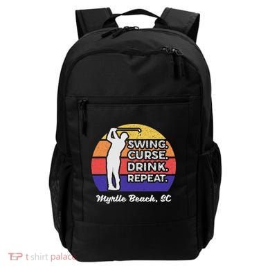Swing Curse Drink Repeat Myrtle Beach Golf Design Backpack