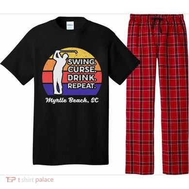 Swing Curse Drink Repeat Myrtle Beach Golf Design Pajama Set