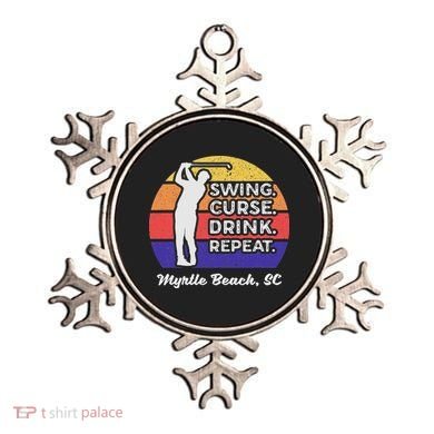 Swing Curse Drink Repeat Myrtle Beach Golf Design Ornament