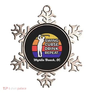 Swing Curse Drink Repeat Myrtle Beach Golf Design Ornament