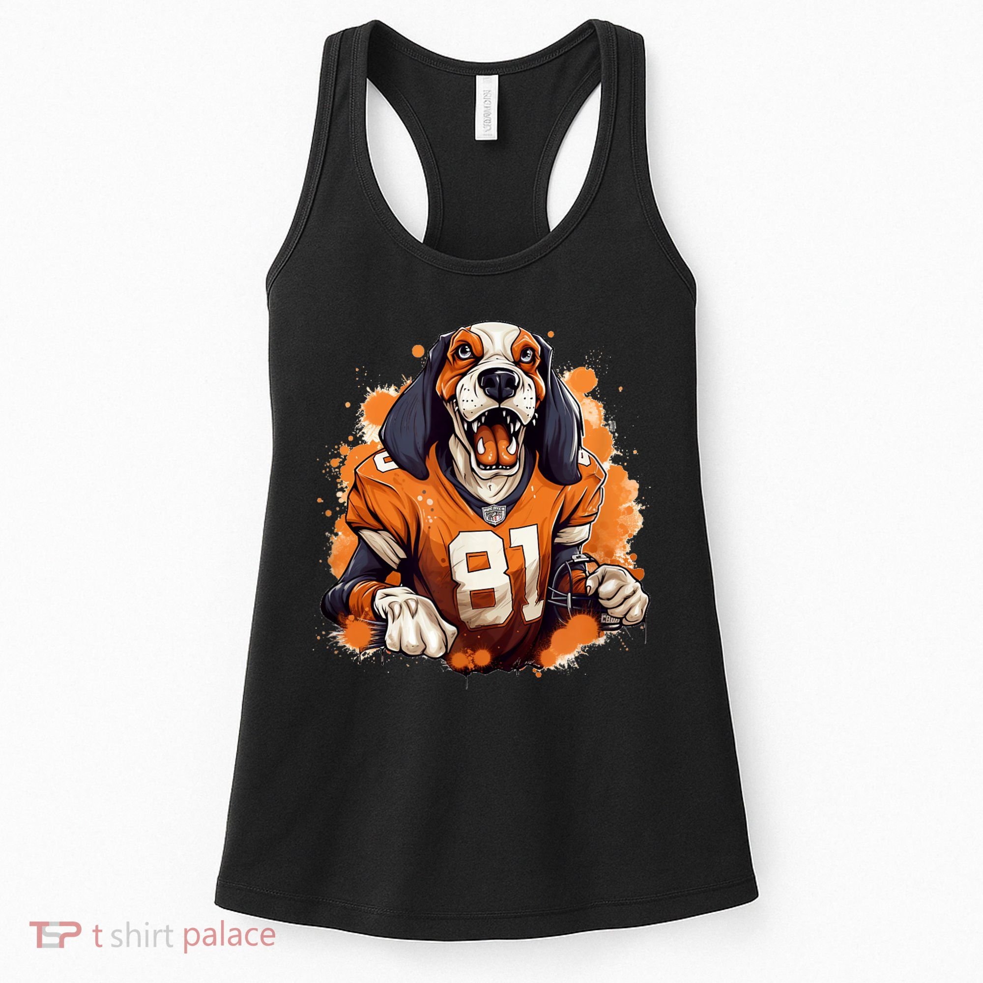 Smokey Coonhound Dog Tennessee Orange Football Game Day Women's Tank Top