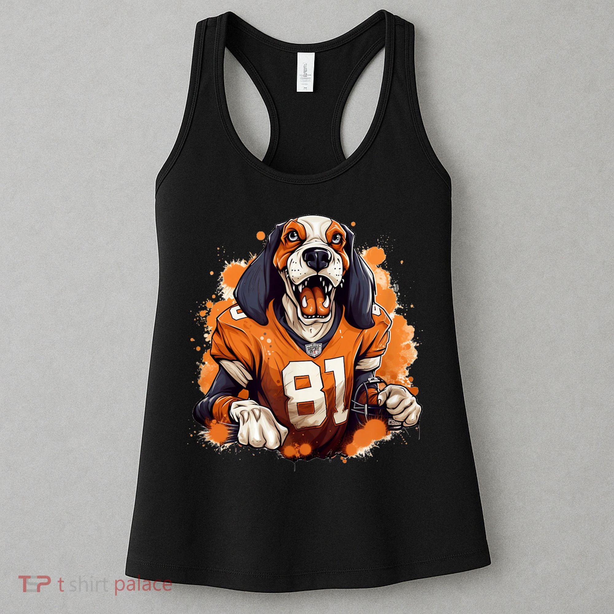 Smokey Coonhound Dog Tennessee Orange Football Game Day Women's Tank Top