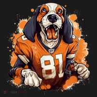 Smokey Coonhound Dog Tennessee Orange Football Game Day Women's Tank Top thumb 5