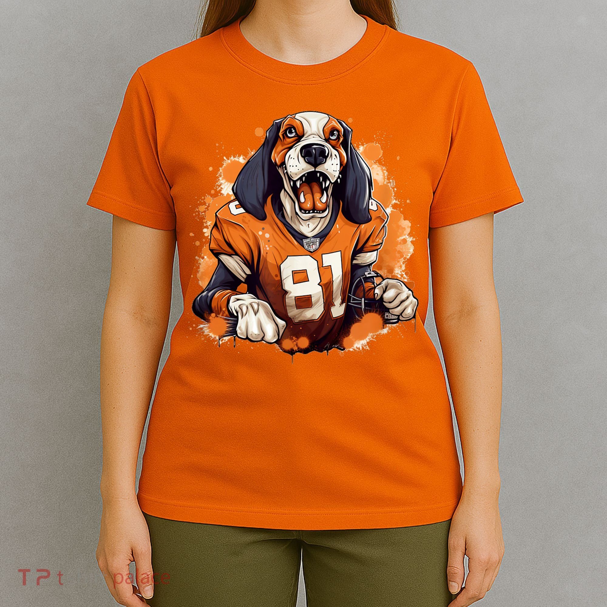 Smokey Coonhound Dog Tennessee Orange Football Game Day T-Shirt