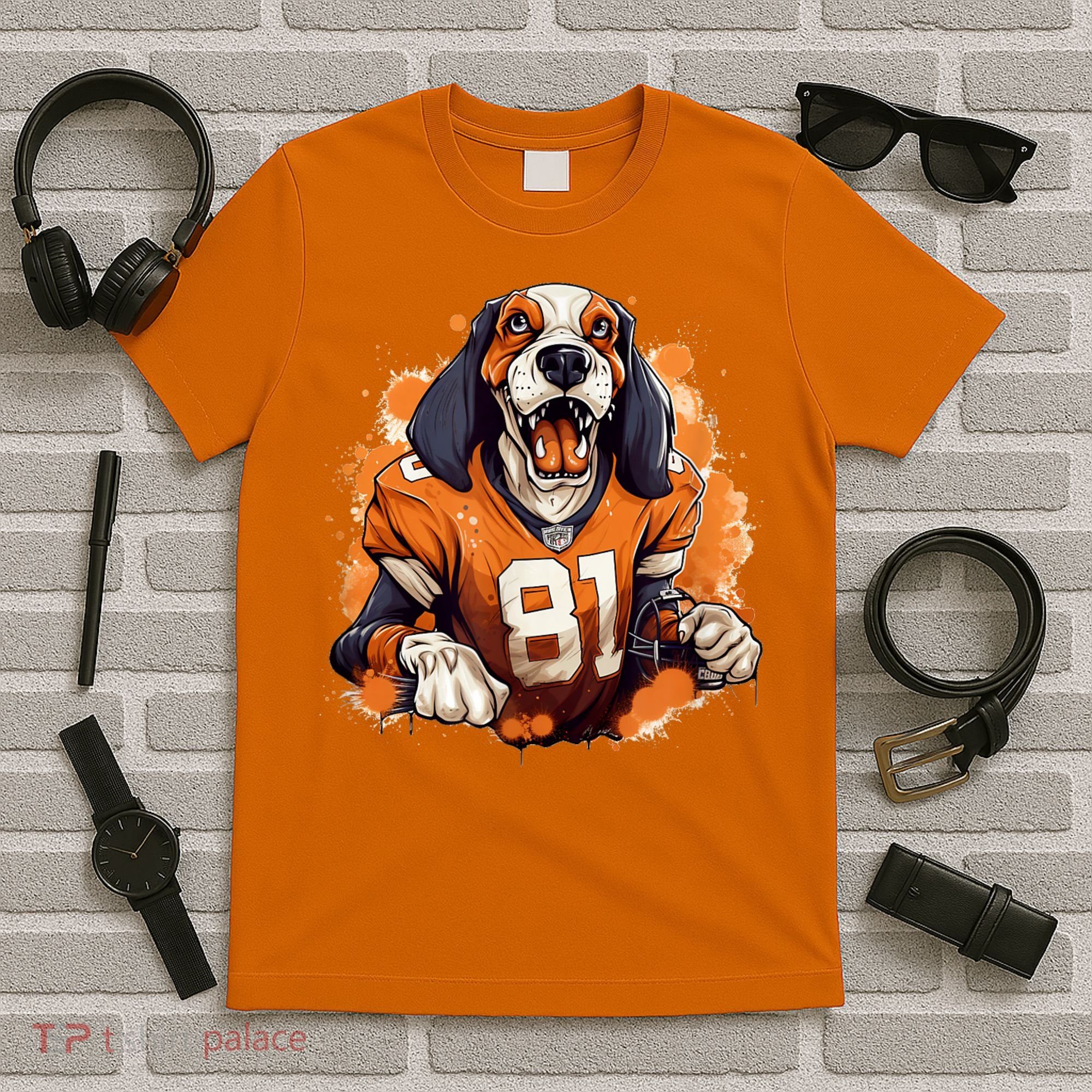 Smokey Coonhound Dog Tennessee Orange Football Game Day T-Shirt