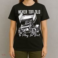 SPRINT CAR DIRT TRACK RACING Play In Dirt T-Shirt thumb 4