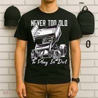 SPRINT CAR DIRT TRACK RACING Play In Dirt T-Shirt thumb 6