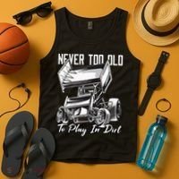 SPRINT CAR DIRT TRACK RACING Play In Dirt Tank Top thumb 4