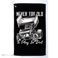 SPRINT CAR DIRT TRACK RACING Play In Dirt Golf Towel thumb 0