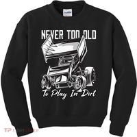 SPRINT CAR DIRT TRACK RACING Play In Dirt Kids Sweatshirt thumb 0