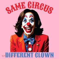 Same Circus Different Clown Funny Kamala Clown 2024 Coaster thumb 2
