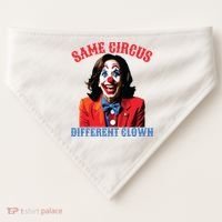 Same Circus Different Clown Funny Kamala Clown 2024 USA-Made Doggie Bandana thumb 0