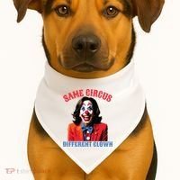 Same Circus Different Clown Funny Kamala Clown 2024 USA-Made Doggie Bandana thumb 1