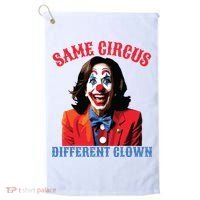 Same Circus Different Clown Funny Kamala Clown 2024 Golf Towel thumb 0
